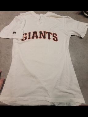 Majestic White "GIANTS" Crew Neck Tee
